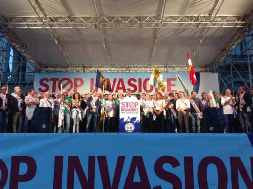 Manifestazione "stop Invasione" Milano 2014