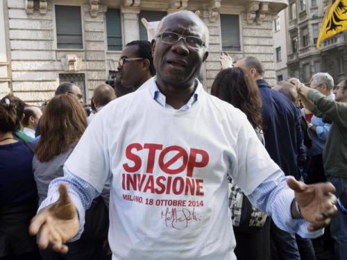 Manifestazione "Stop Invasione" Milano 2014